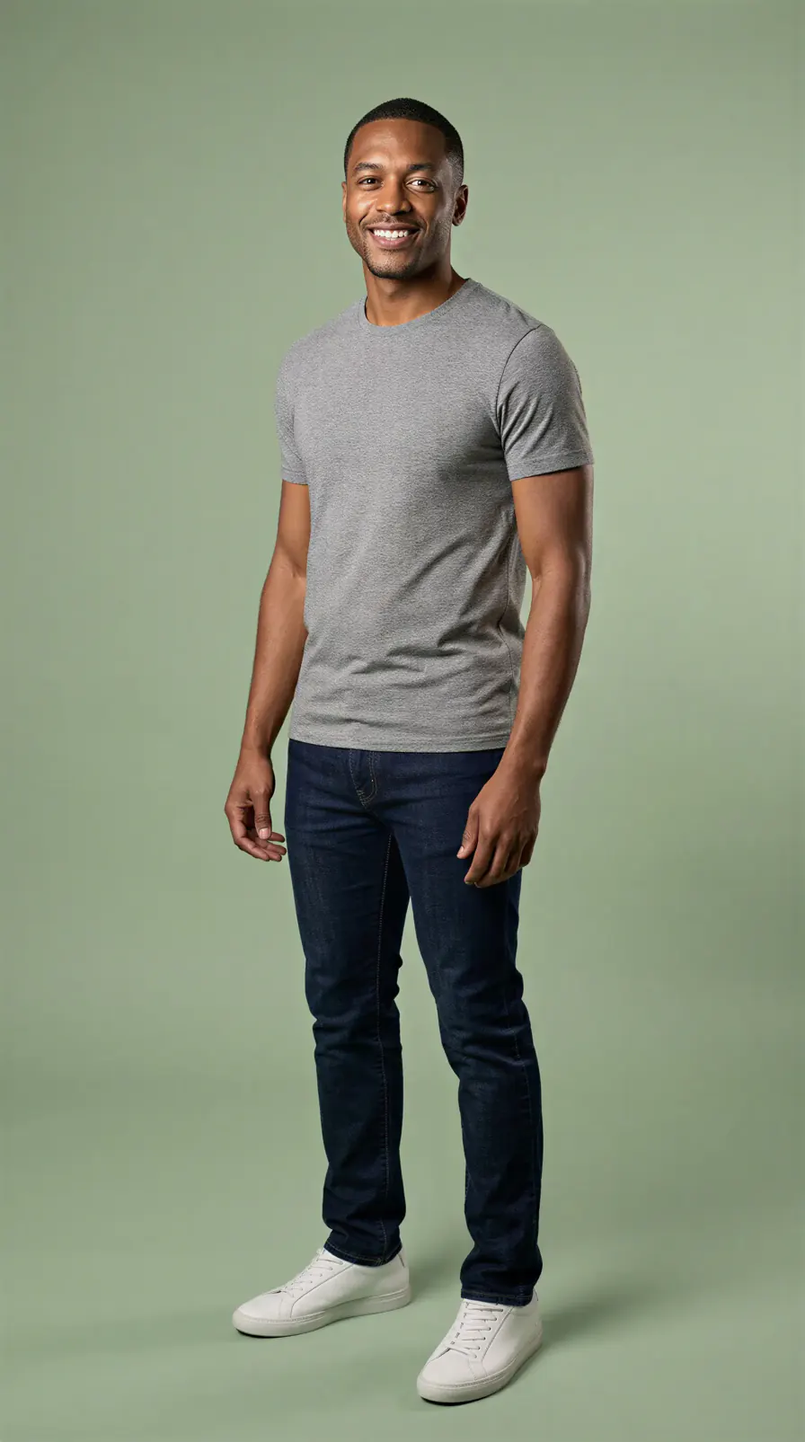 Generated AI influencer persona, male, black, athletic build